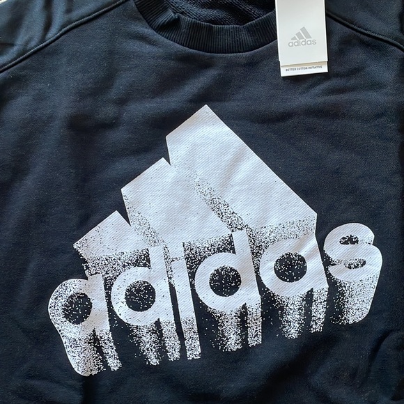 NWT black Adidas essentials sweatshirt size large - Picture 2 of 3